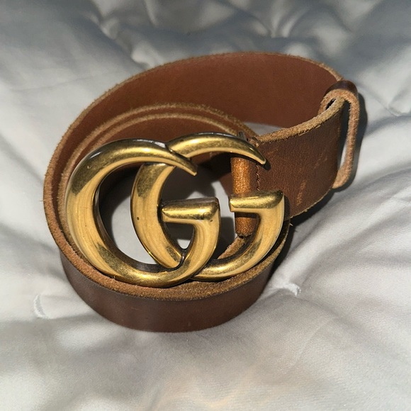 Gorgeous Gucci Marmot unfinished faded leather GG belt main image 5